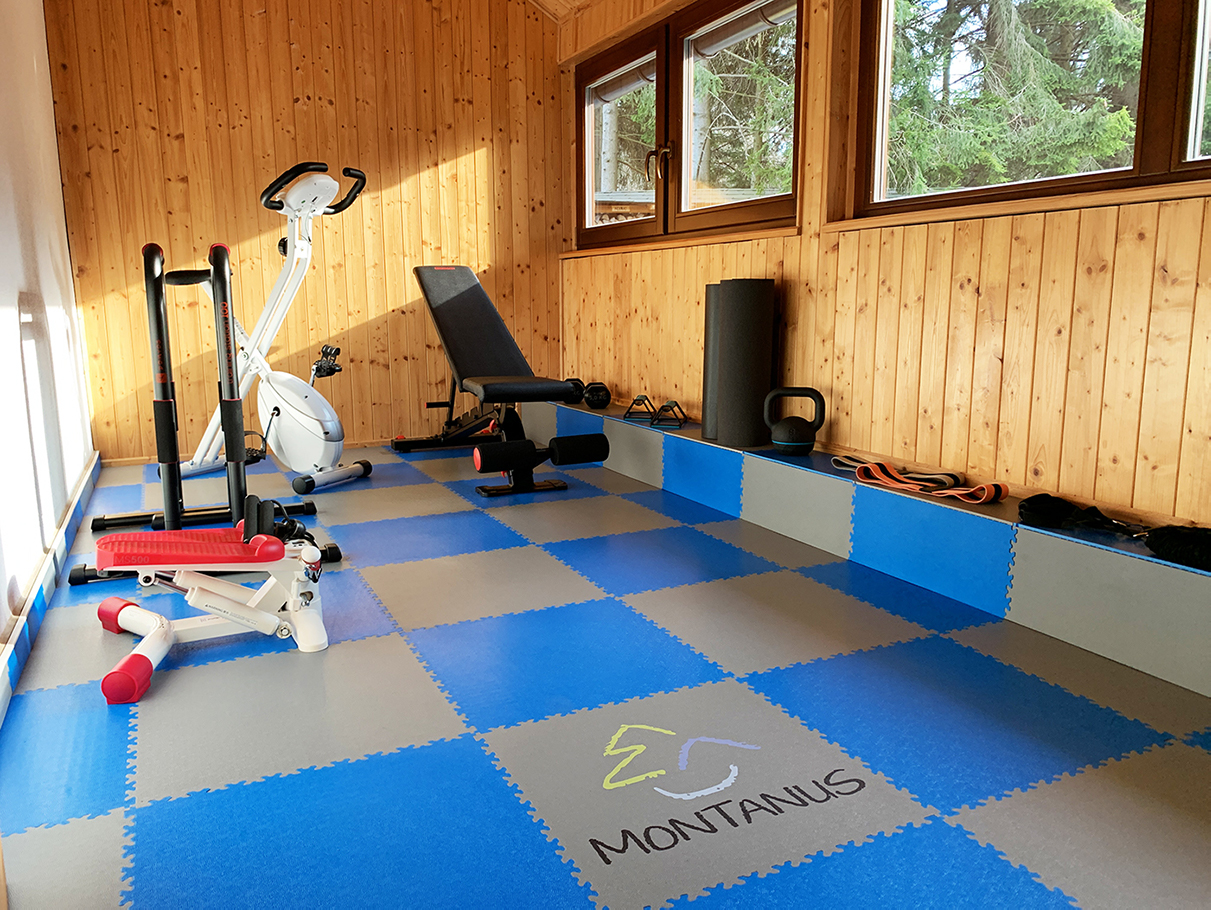 Fitness místnost v apartmánu Priessnitz